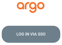 Managed Argo CD login — LOG IN VIA SSO