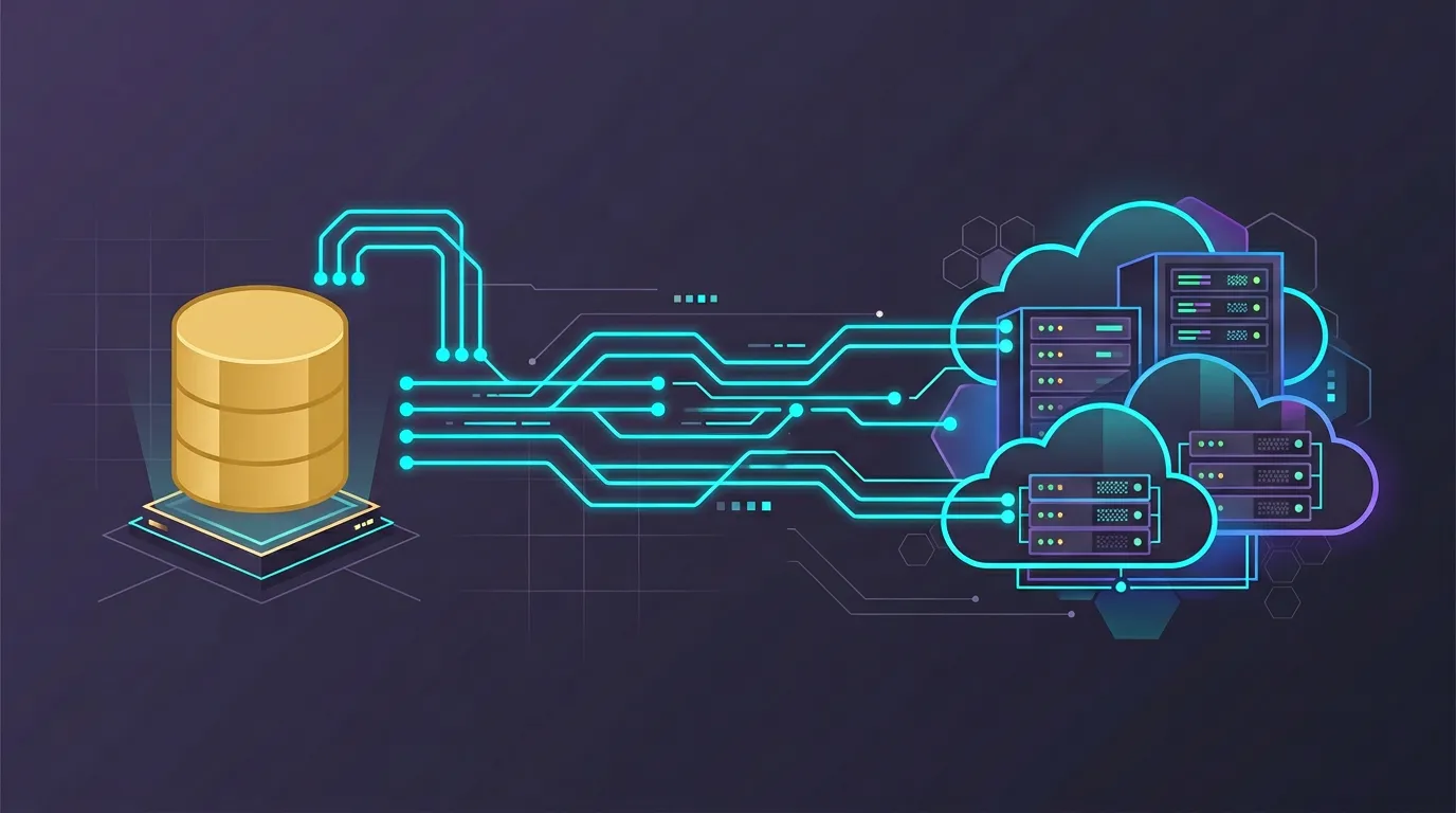 Conceptual illustration: object storage in a bucket connected by NFS-style paths to compute workloads